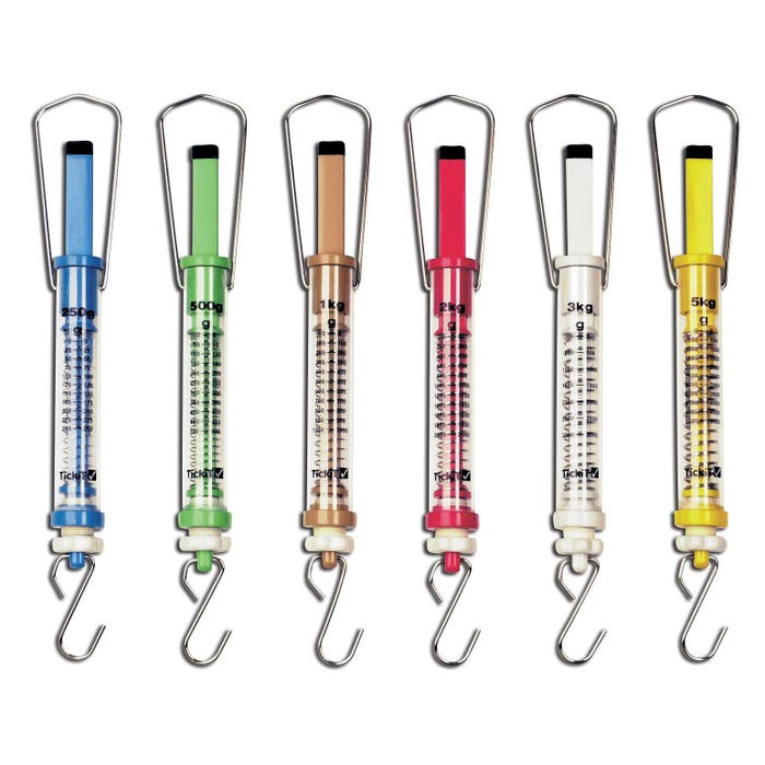 Delta Education Push-Pull Type Spring Scale, Set of 6