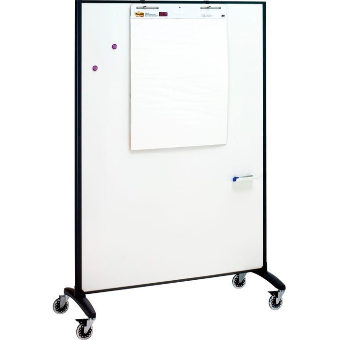 Quartet Motion Room Divider, 48 x 72 Inches, Graphite Frame