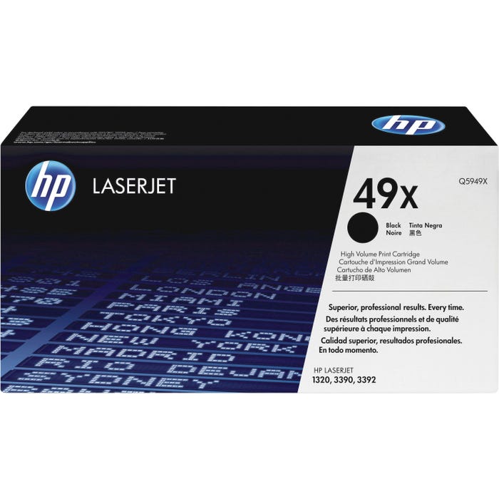 HP 49X Ink Cartridge, Q5949X, Black