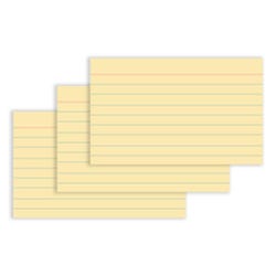 Image for School Smart Ruled Index Cards, 5 x 8 Inches, Canary, Pack of 100 from School Specialty