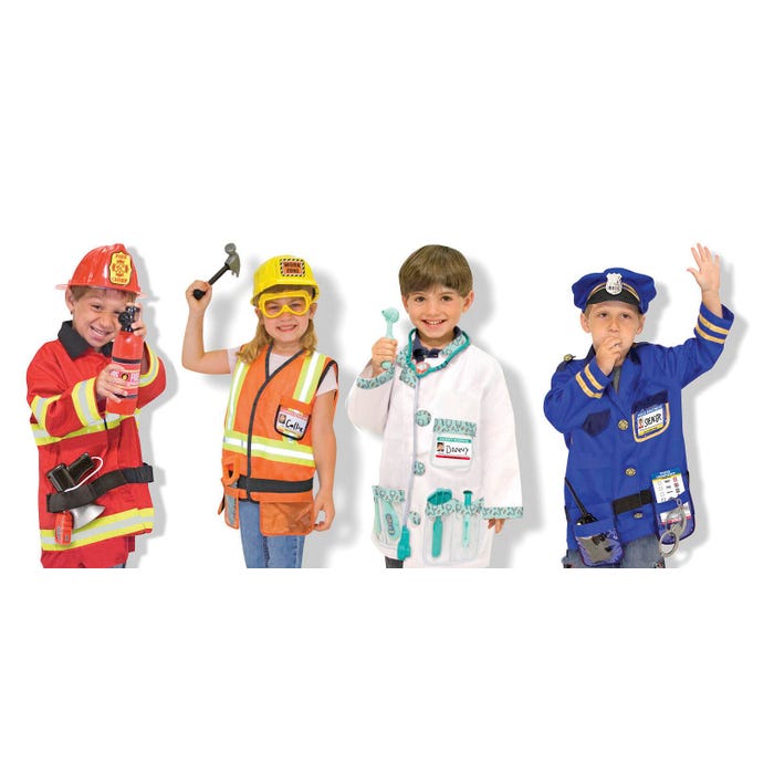 Melissa & Doug Community Worker Role Play Clothing, Set of 4