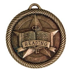 PDU CAT Multi-Level Dovetail/Reading Value Medal, 2 in, Solid Die Cast, Bronze