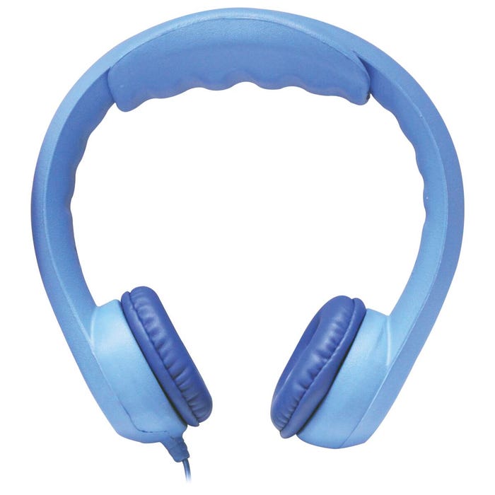 HamiltonBuhl Kids Flex-Phones On-Ear Headphones, 3.5mm, Blue