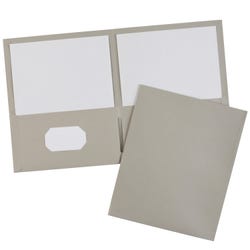 Avery 2-Pocket Folder, 40 Sheet Capacity, Gray, Pack of 25