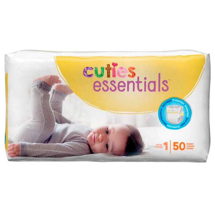 Cuties Diapers, Size 1, 8-14 Pounds, 200 Count