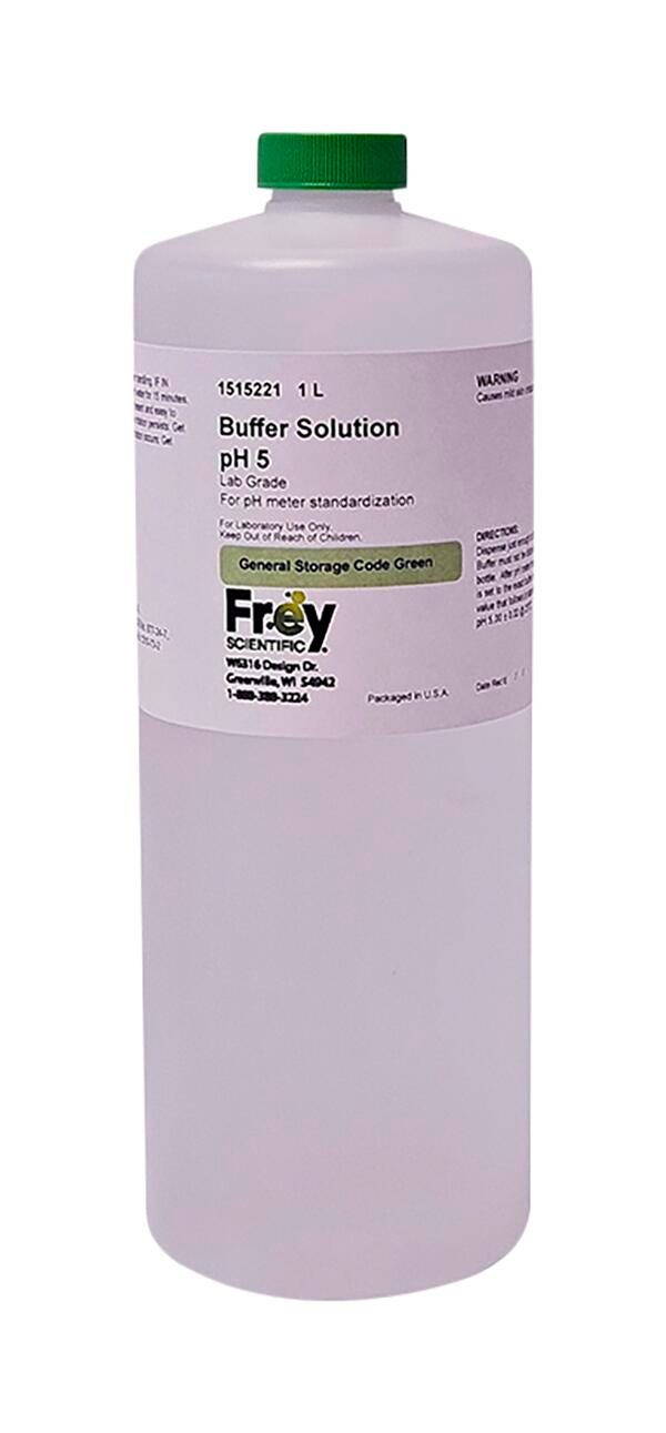 Image for Frey Scientific Buffer Solution pH 5.00, 1L, Clear, Lab Grade from School Specialty