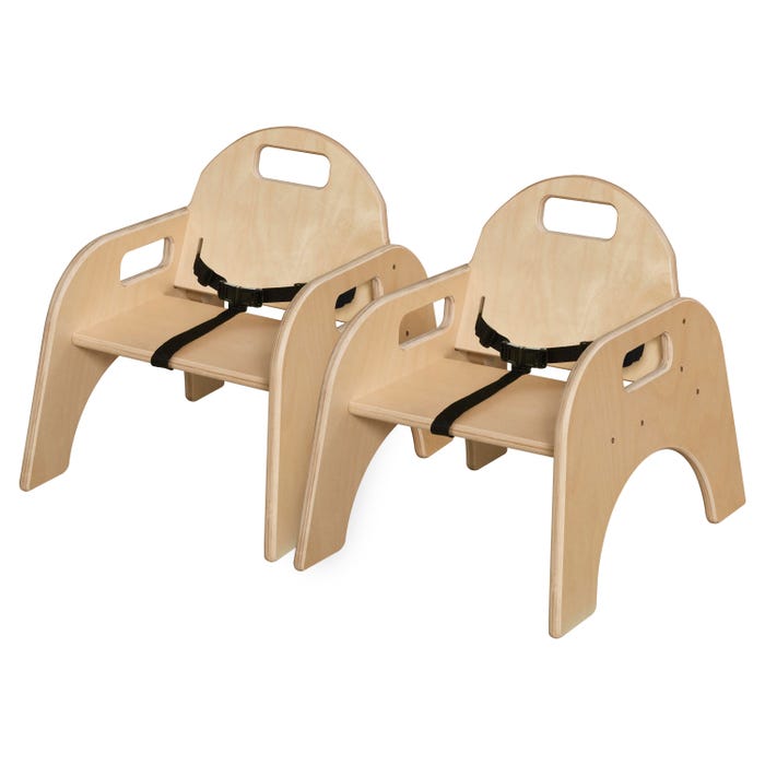 Wood Designs Woodie Chair, 7-Inch Seat Height, 14 x 16 x 15-1/2 Inches, Natural, Set of 2