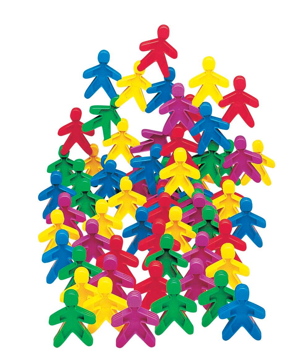 Image for Childcraft Manipulative People Connectors, 3 Inches, Set of 100 from School Specialty