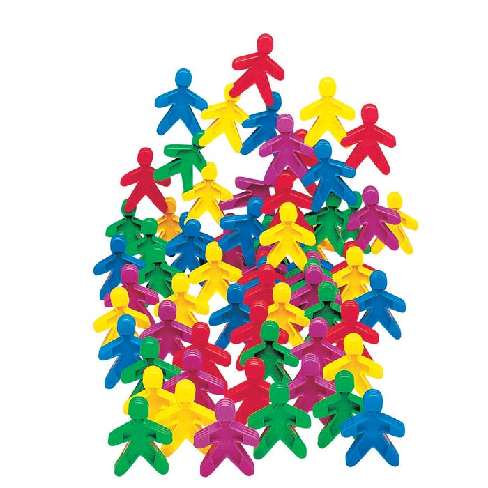 Childcraft Manipulative People Connectors, 3 Inches, Set of 100