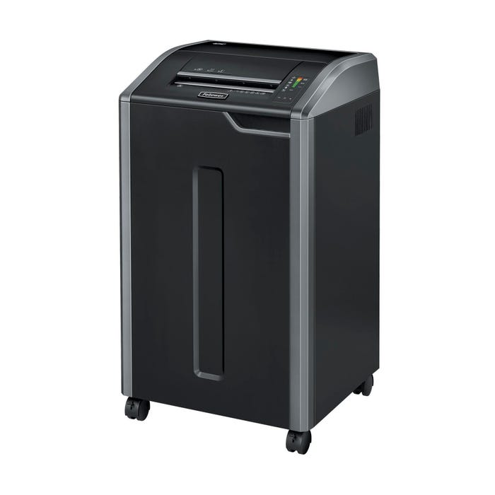 Fellowes Powershred 425Ci 28-Sheet Cross-Cut Shredder, 20 x 22 x 37-1/2 in, 30 gal, Black
