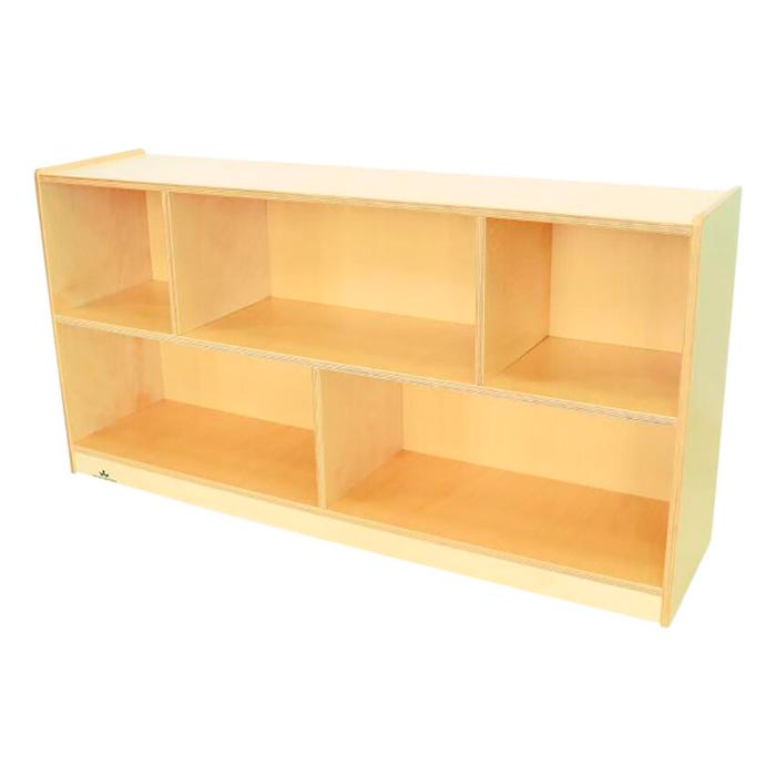 Whitney Brothers Storage - Straight Storage, 5 Compartment, 47-1/4 x 11-3/4 x 24 Inches