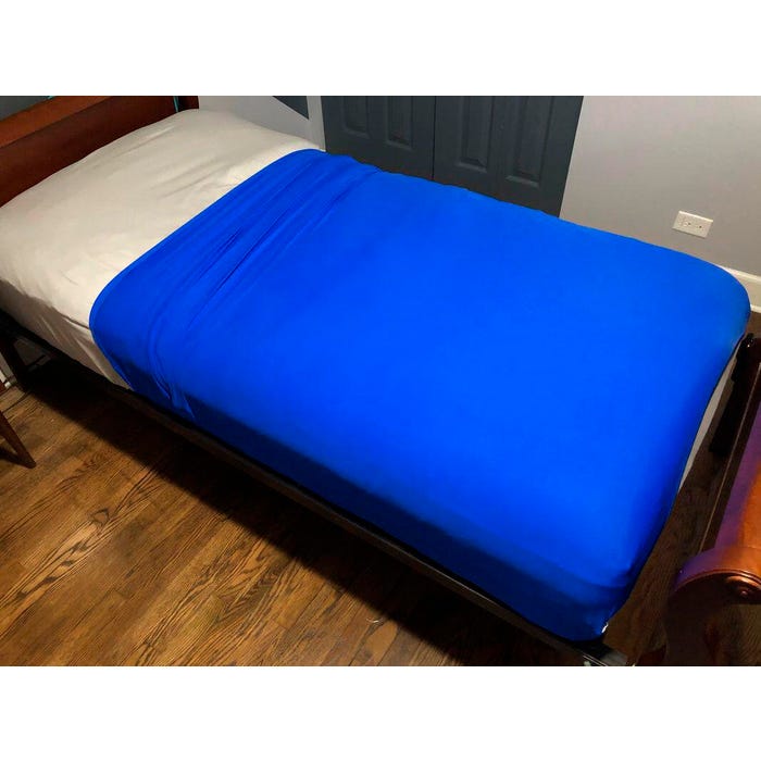 Covered in Comfort Compression Sheet, Twin, 60 x 32 Inches, Blue