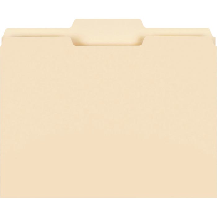 Smead File Folder, Letter Size, 1/3 Center Cut, Manila, Pack of 100