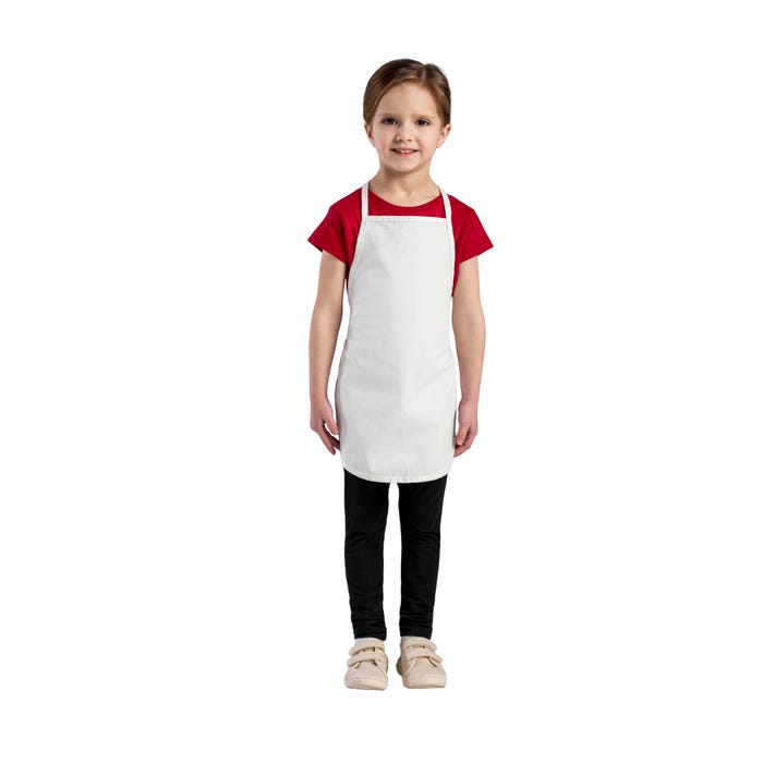 School Smart Children's Apron, 14 x 18 Inches, White