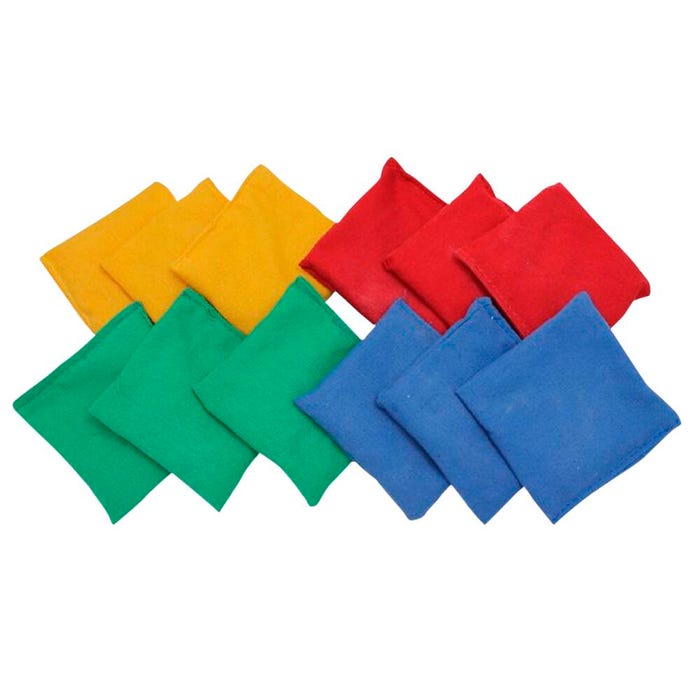 Martin Manufacturers Heavy-Duty Cloth Bean Bags, 5x5 Inches, Pack of 12