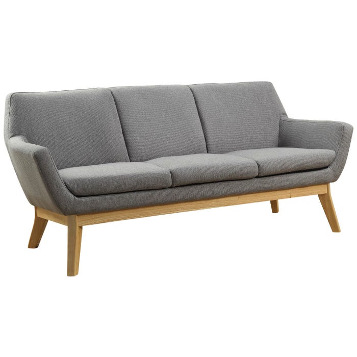 Lorell Quintessence Collection Upholstered Sofa - Lumbar Support, 73-1/4"Wx19-3/4"Lx32-3/4"H, GY/NL