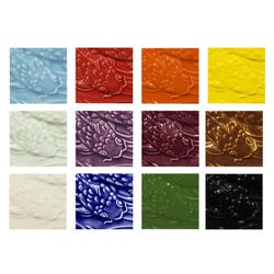 AMACO Low Fire Gloss K to 6 Glazes Class Pack 2, Assorted Colors, Set of 12 Pints, Item Number 2095457