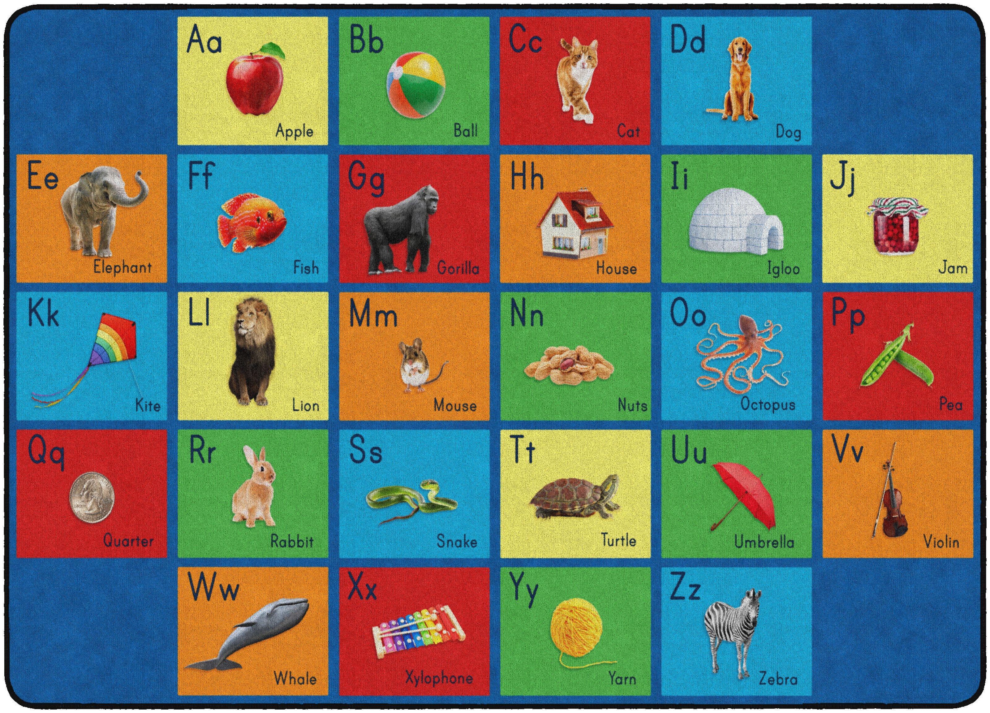 Flagship Carpets See My Alphabet Carpet, Rectangle 4002351