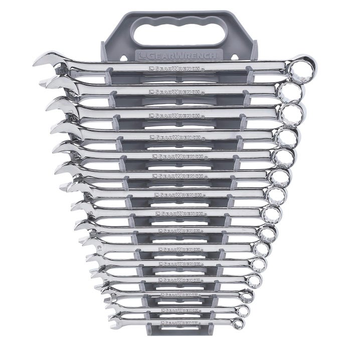 Gearwrench 15-Piece Long Pattern Non-Ratcheting Combination Wrench Set - Metric, Set of 15