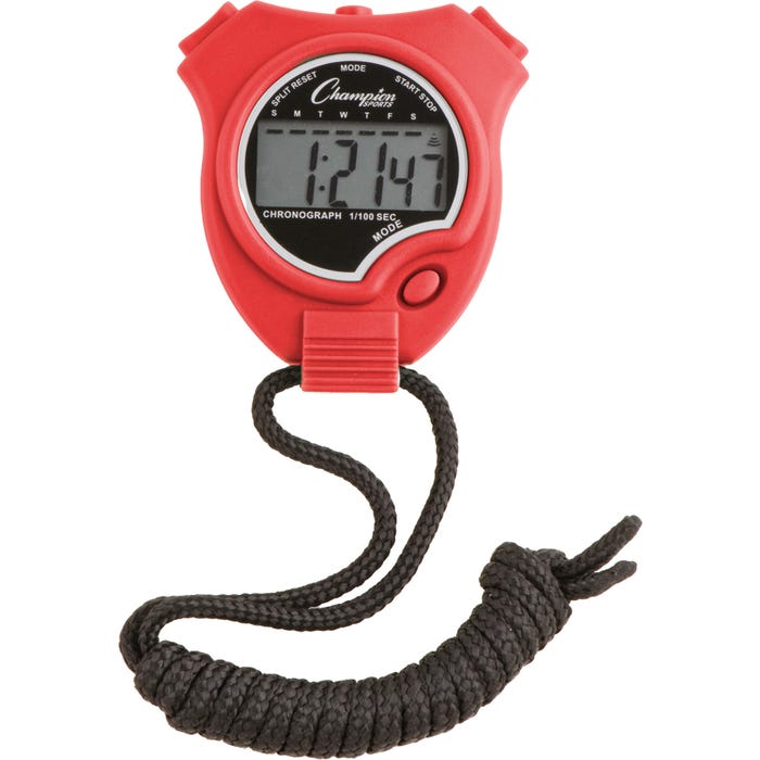 Champion Sports Stopwatch, Red