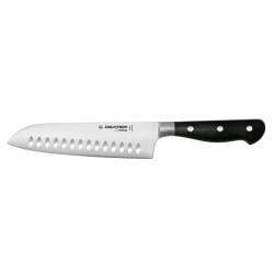 Dexter iCut FORGE Duo-Edge Santoku Knife, 7 Inch, Black Handle