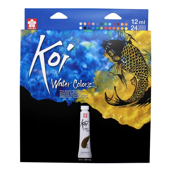 Sakura Koi Watercolor Set, 12 ml, Assorted Colors, Set of 24