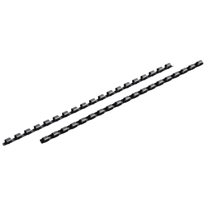 Mead CombBind Binding Spines, 1/4 Inch, Black, Pack of 125