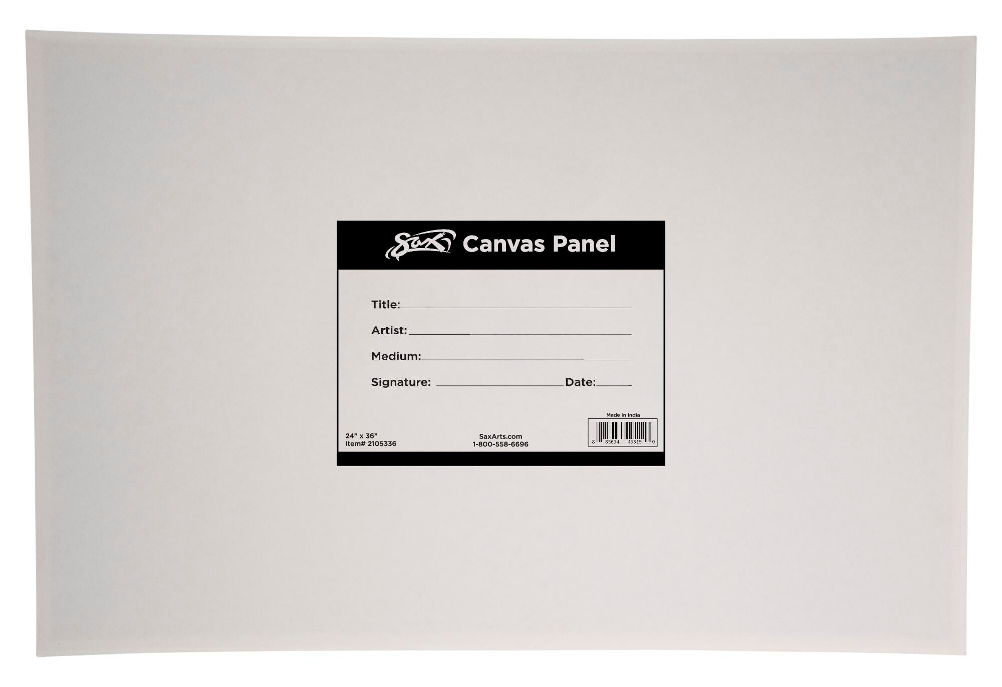 Sax Genuine Canvas Panel, 24 x 36 Inches, White, Item Number 2105336