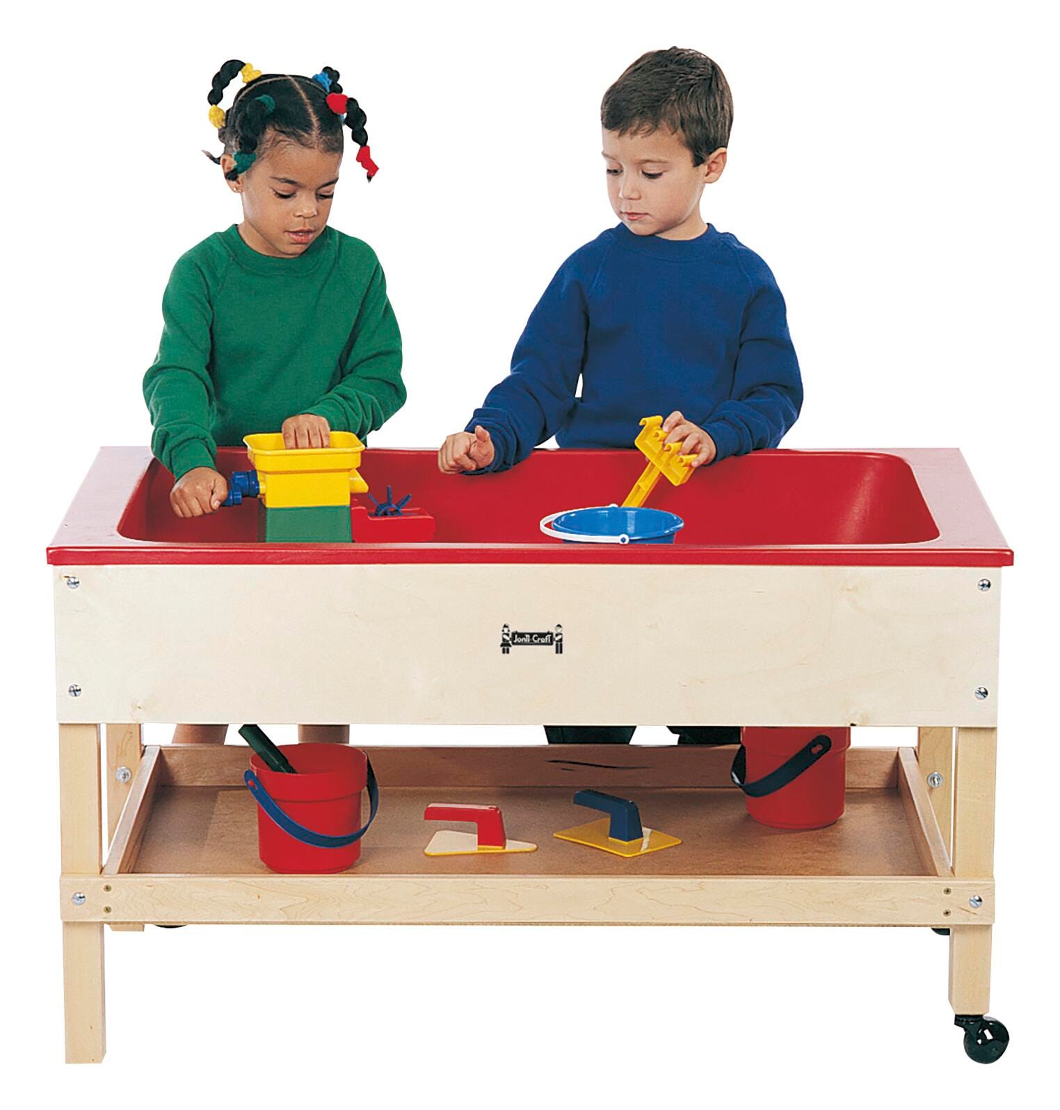 Jonti-Craft Sand and Water Table with Shelf, 42 x 23 x 24 Inches, Item Number 1133177