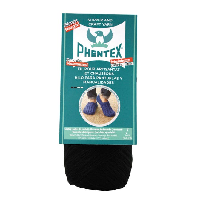 Phentex Olefin Washable Craft Yarn, 3 Ounces, 167 Yards, Black