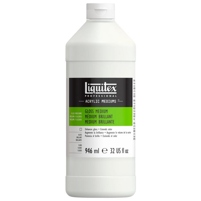 Liquitex Non-Toxic Non-Removable Multi-Purpose Acrylic Medium, 1 qt Squeeze Bottle, Gloss