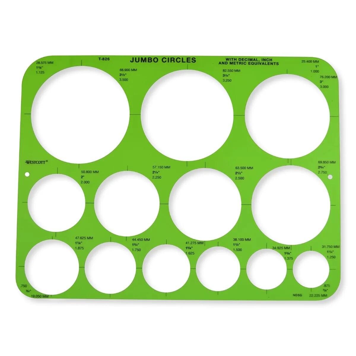 Westcott Circles Template, 13 Circles