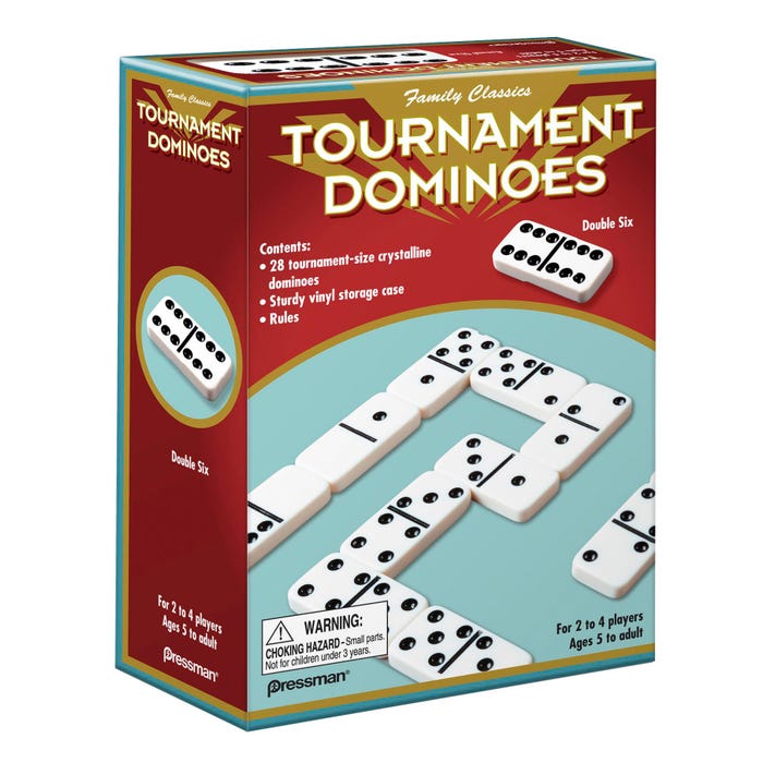 Pressman Toy Double Six Urea Tournament Dominoes