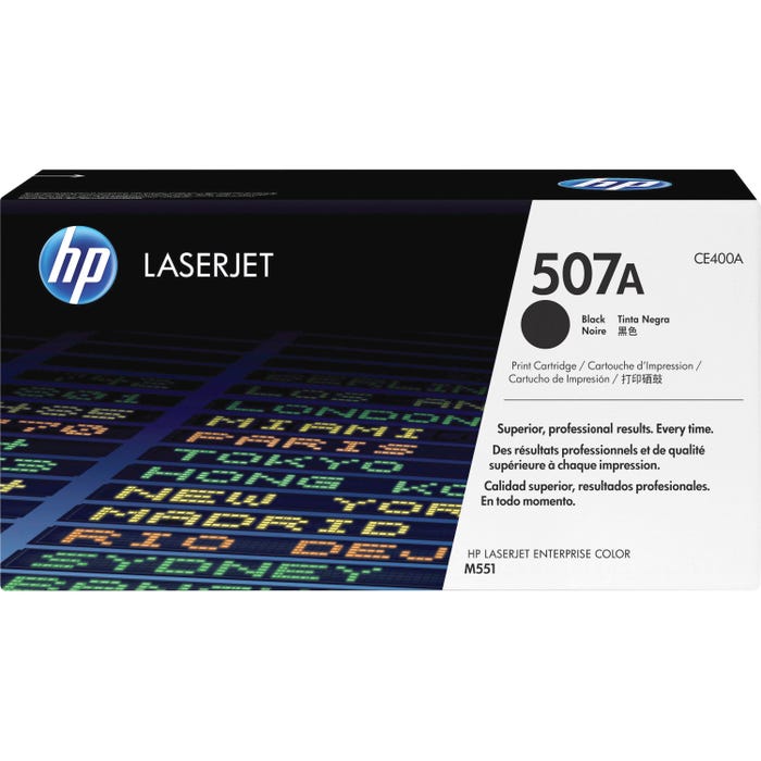 HP 507A Ink Cartridge, CE400A, Black
