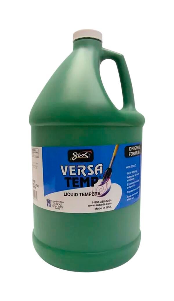 Sax Versatemp Heavy-Bodied Tempera Paint, 1 Gallon, Green 1440711