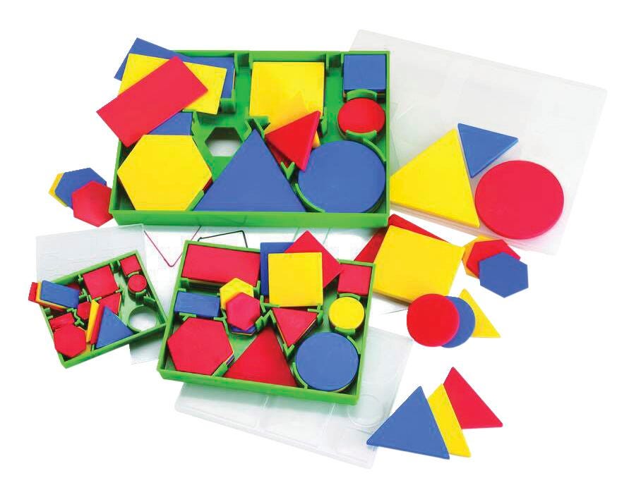 Achieve It! Attribute Block Math Toys for Kids, Assorted Colors, Set of 30 2105056