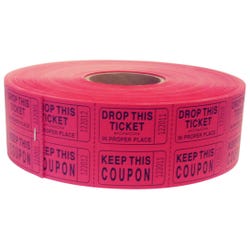 Premier Southern Ticket Double Roll Ticket, 2 x 2 inches, Red, Pack of 2000, Item Number 1514760