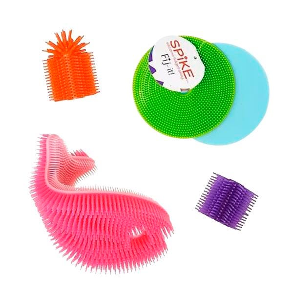 Spike Toys Silicone Sensory Set, Assorted Colors, 4 Pieces, Item Number 2021555