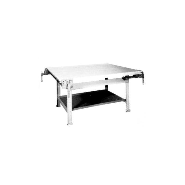 Montisa Multi Purpose Workbench, 64 x 54 x 33-1/4 Inches, Maple Top, Gray