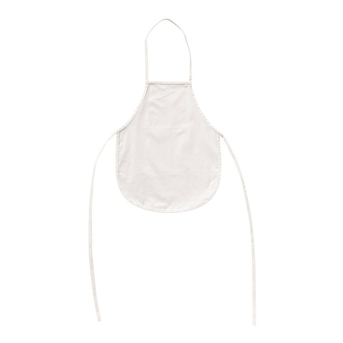 School Smart Children's Apron, 14 x 18 Inches, White