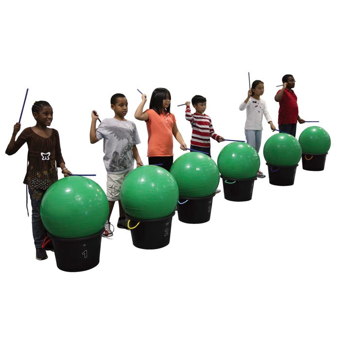 Sportime Drum-N-Store Bucket, Set of 6