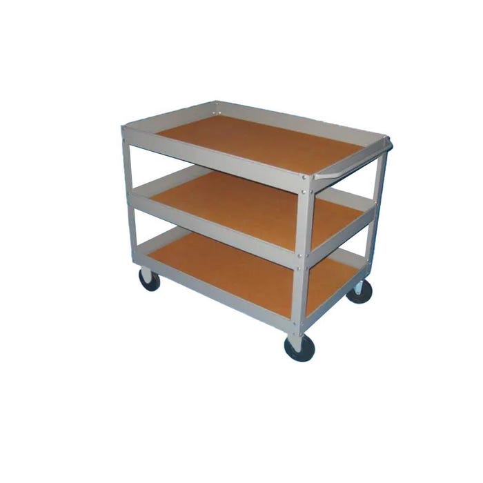 Debcor 3-Tray Heat Proof Kiln Cart, 16 x 30 x 32 Inches, Gray/Brown