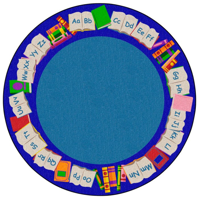 Childcraft Alphabet Book Border Carpet, Round