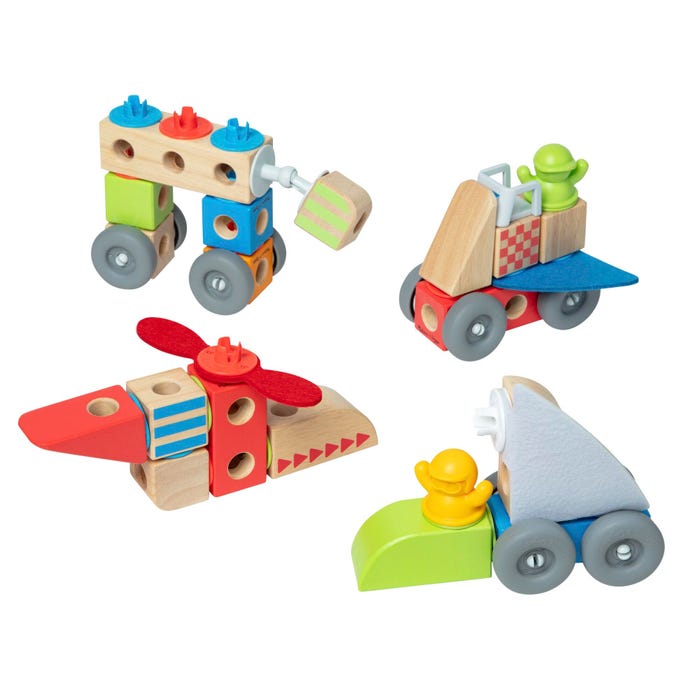 Melissa & Doug Blockables, Vehicles, 54 Pieces