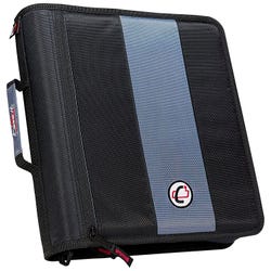 Case·it Classic O-Ring Zipper Binder, 2 Inches, Jet Black, Item Number 2101377