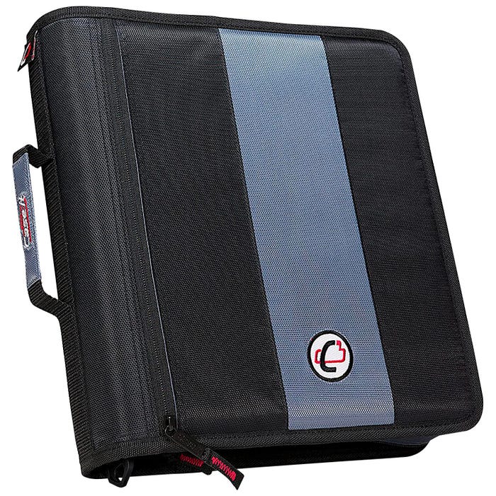 Case-it Classic O-Ring Zipper Binder, 2 Inches, Jet Black