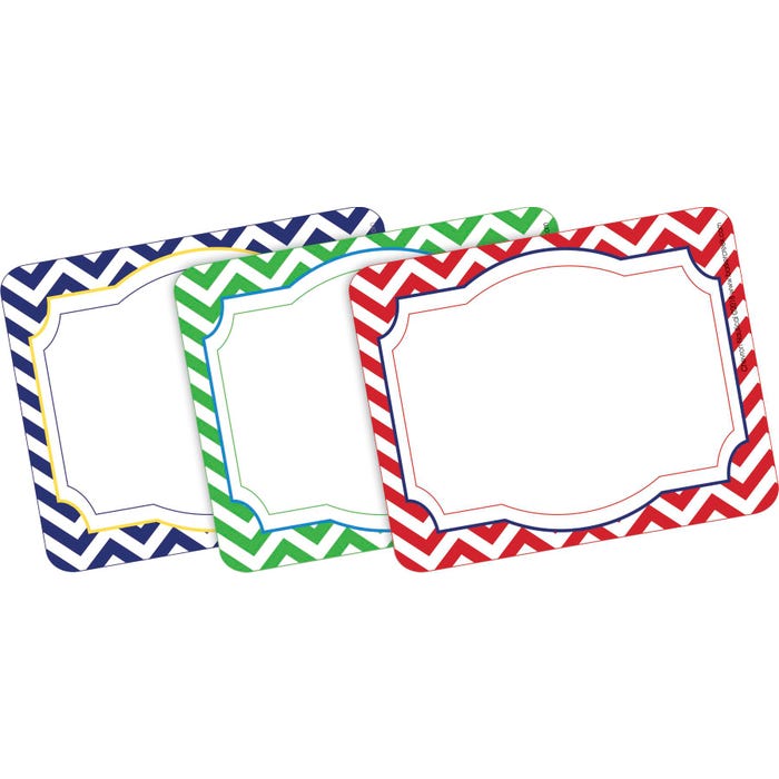 Barker Creek Nautical Chevron Name Badges, 3-1/2 x 2-3/4 Inches, Set of 45