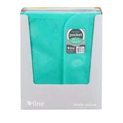 C-Line Side Loading Binder Pocket, 1 Inch Expansion, Assorted Colors, Set of 36 1597292