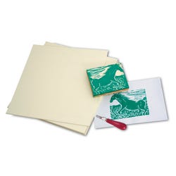 Sax Unmounted Linoleum Blocks, 9 x 12 Inches, Pack of 6 402396