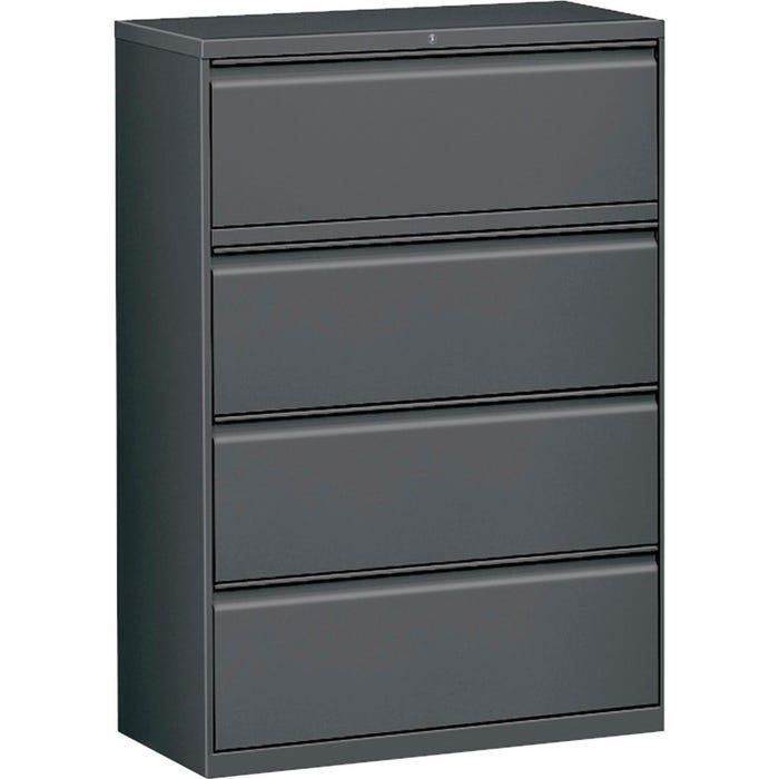 Lorell Lateral File Cabinet, 42 x 18-5/8 x 52-1/2 Inches, Charcoal